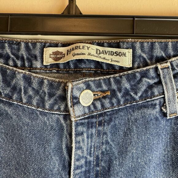 Harley Davidson Women's Straight Leg Jeans Size 6 Biker 90s Y2k Motorcycle - Picture 10 of 10